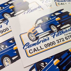 Cumbria's Filthiest Escorts vinyl sticker